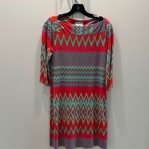 Donna Morgan Multicolor Patterned Dress
